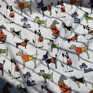 Skull & Bones Halloween Puppy Dog TWIN Fitted Sheet